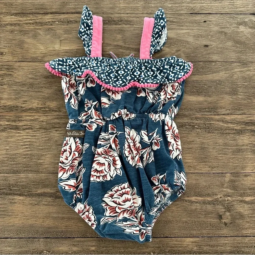 Matilda Jane baby‎ 12-18 months Sand and Sun Romper Floral Brilliant Daydream